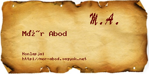 Mór Abod névjegykártya